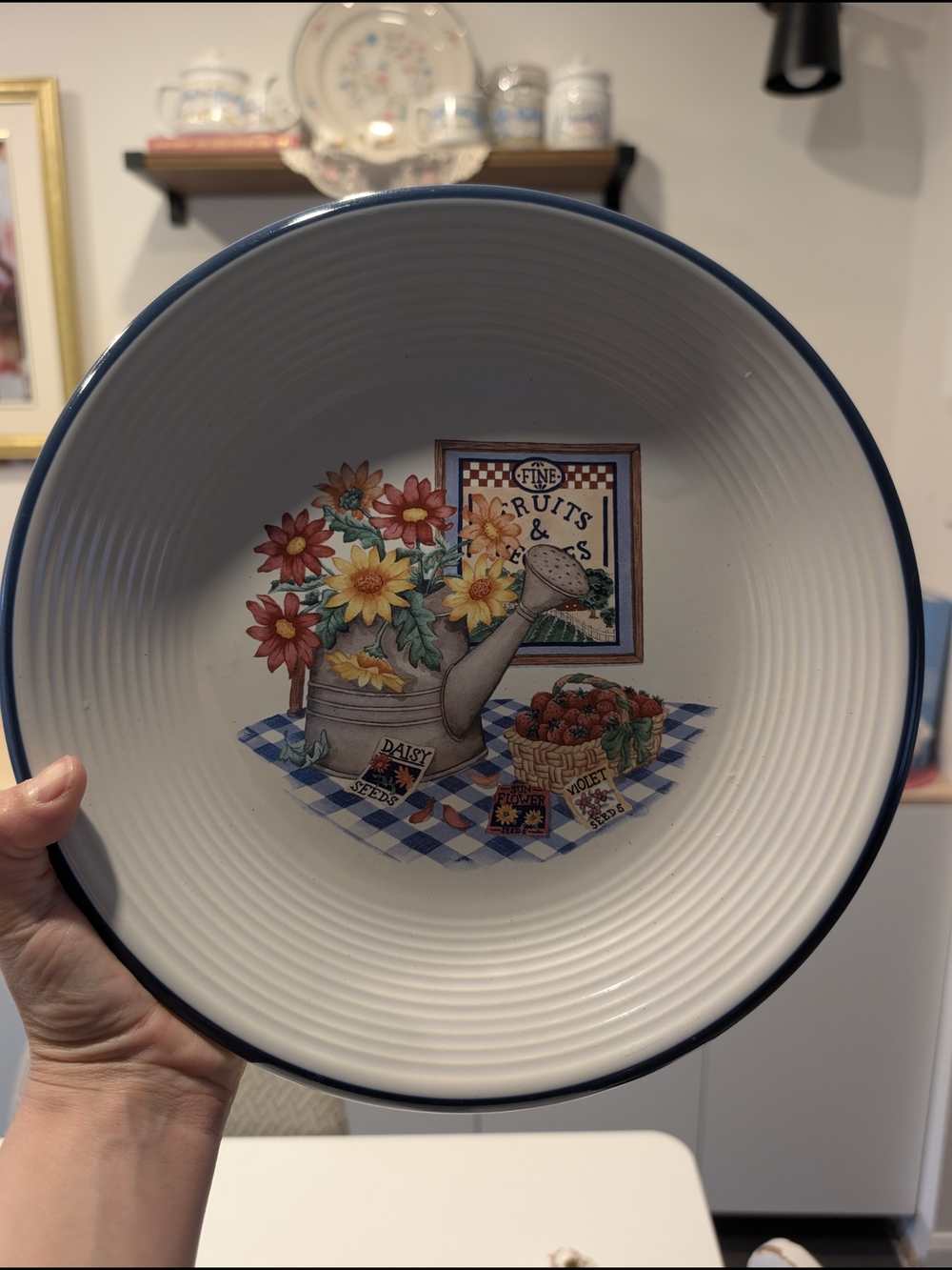 Century Stoneware “Garden Splendor” Plate – Vintage Floral Farmhouse Design